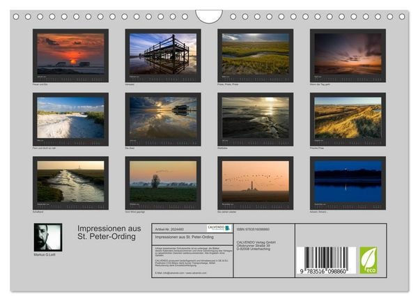Produktbild: Impressionen aus St. Peter-Ording (Wandkalender 2026 DIN A4 quer), CALVENDO Monatskalender