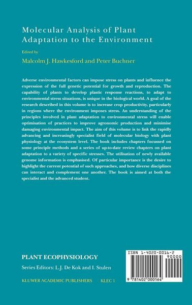 Produktbild: Molecular Analysis of Plant Adaptation to the Environment