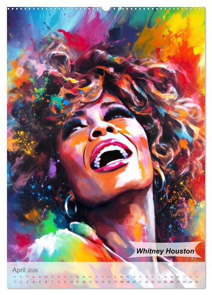 Produktbild: POP Legenden in Pop-Art (Wandkalender 2026 DIN A2 hoch), CALVENDO Monatskalender