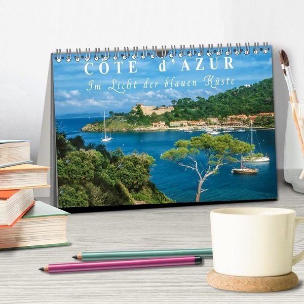Produktbild: Cote d'Azur - Im Licht der blauen K&uuml;ste (Tischkalender 2026 DIN A5 quer), CALVENDO Monatskalender