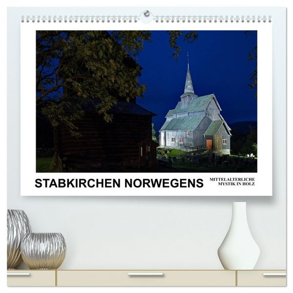 Produktbild: Stabkirchen Norwegens - Mittelalterliche Mystik in Holz (hochwertiger Premium Wandkalender 2026 DIN A2 quer), Kunstdruck in Hochglanz