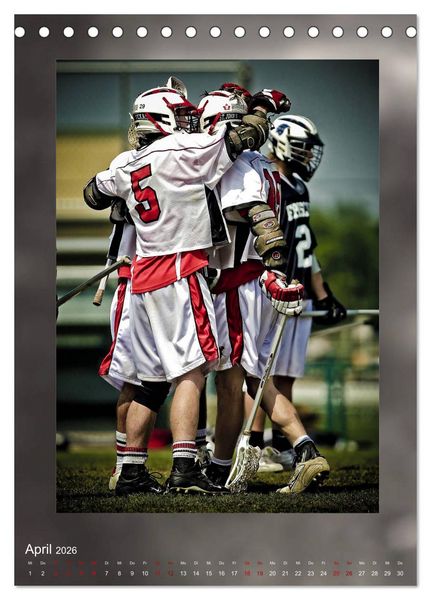 Produktbild: Teamsport - LACROSSE (Tischkalender 2026 DIN A5 hoch), CALVENDO Monatskalender