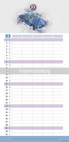 Produktbild: VW Familienplaner Illustrationen 2027