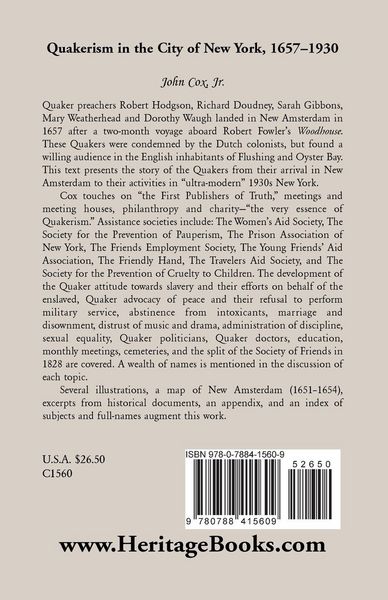 Produktbild: Quakerism in the City of New York 1657-1930