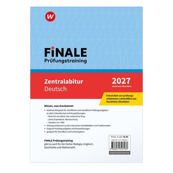 Produktbild: FiNALE Pr&uuml;fungstraining Zentralabitur Nordrhein-Westfalen