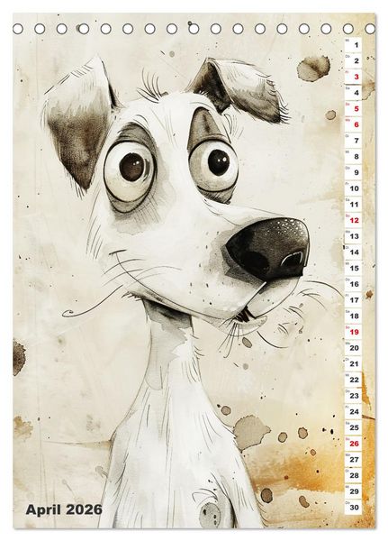Produktbild: Hund mit Pfiff (Tischkalender 2026 DIN A5 hoch), CALVENDO Monatskalender