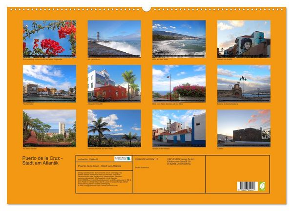 Produktbild: Puerto de la Cruz - Stadt am Atlantik (Wandkalender 2026 DIN A2 quer), CALVENDO Monatskalender