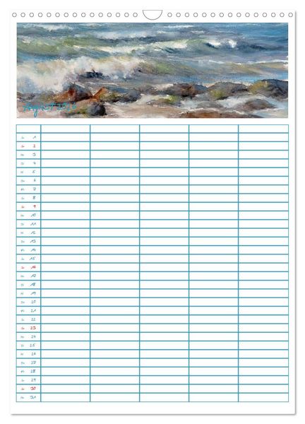 Produktbild: Amrumaquarelle (Wandkalender 2026 DIN A3 hoch), CALVENDO Monatskalender