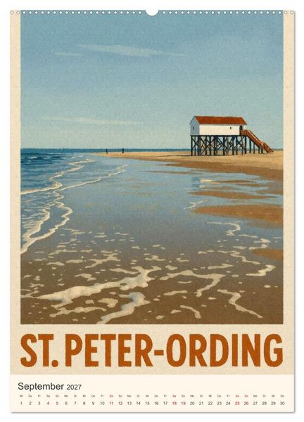 Produktbild: Norddeutsche Kleinode - City Poster (Wandkalender 2027 DIN A2 hoch), CALVENDO Monatskalender
