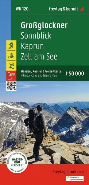 Produktbild: freytag & berndt Wanderkarte WK 120 Gro&szlig;glockner, Sonnblick - Kaprun - Zell am See 1:50.000
