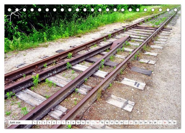 Produktbild: Schienen ins Nichts - Ein St&uuml;ck ostpreu&szlig;ischer Eisenbahngeschichte (Tischkalender 2026 DIN A5 quer), CALVENDO Monatskalender
