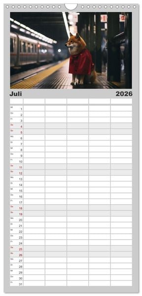 Produktbild: Familienplaner 2026 - Shiba Inu - Stolz und Anmut mit 5 Spalten (Wandkalender, 21 x 45 cm) CALVENDO