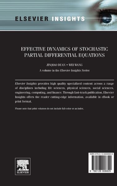 Produktbild: Effective Dynamics of Stochastic Partial Differential Equations
