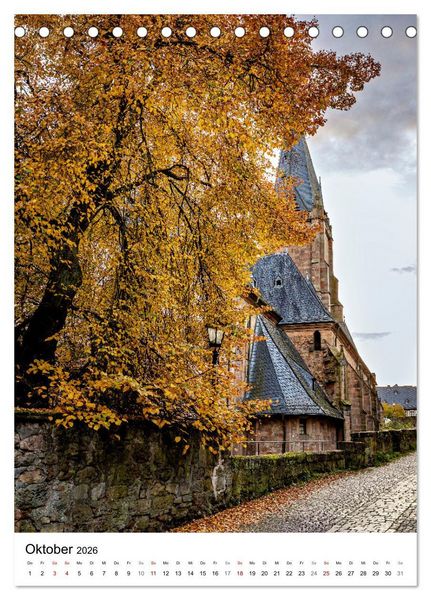 Marburg - Die Perle an der Lahn (Tischkalender 2026 DIN A5 hoch), CALVENDO Monatskalender