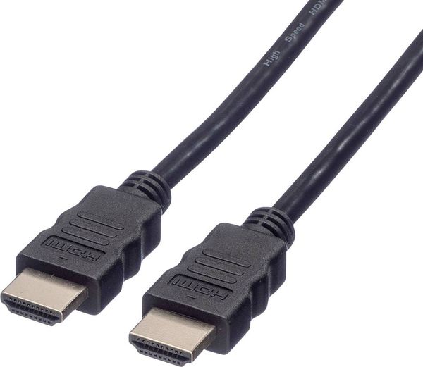 Value HDMI Anschlusskabel HDMI-A Stecker, HDMI-A Stecker 2.00 m Schwarz 11.99.5902 8K UHD, doppelt geschirmt HDMI-Kabel