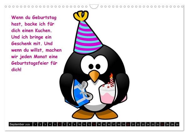 Produktbild: Pinguin-Elfe (Wandkalender 2026 DIN A3 quer), CALVENDO Monatskalender