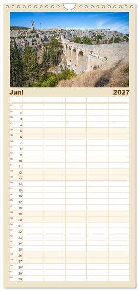 Produktbild: Familienplaner 2027 - Italien - Tief im S&uuml;den mit 5 Spalten (Wandkalender, 21 x 45 cm) CALVENDO