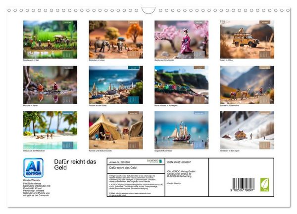 Produktbild: Daf&uuml;r reicht das Geld (Wandkalender 2027 DIN A3 quer), CALVENDO Monatskalender