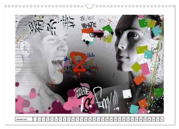 Produktbild: Graffiti trifft auf Fotografie (Wandkalender 2027 DIN A3 quer), CALVENDO Monatskalender
