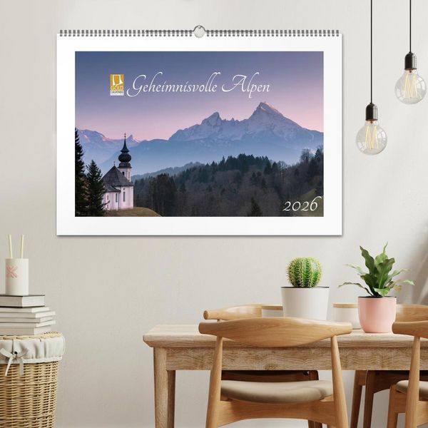 Produktbild: Geheimnisvolle Alpen (Wandkalender 2026 DIN A2 quer), CALVENDO Monatskalender