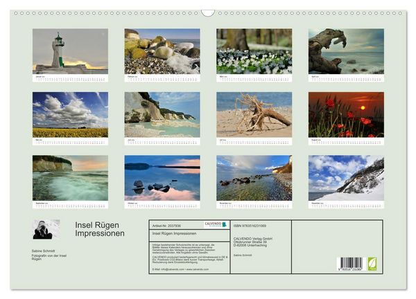 Produktbild: Insel R&uuml;gen Impressionen (Wandkalender 2026 DIN A2 quer), CALVENDO Monatskalender