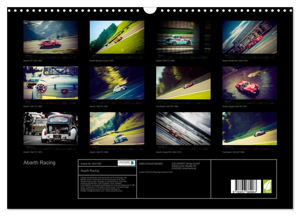 Produktbild: Abarth Racing (Wandkalender 2026 DIN A3 quer), CALVENDO Monatskalender