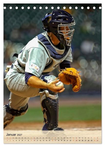 Produktbild: Baseball Power (Tischkalender 2027 DIN A5 hoch), CALVENDO Monatskalender
