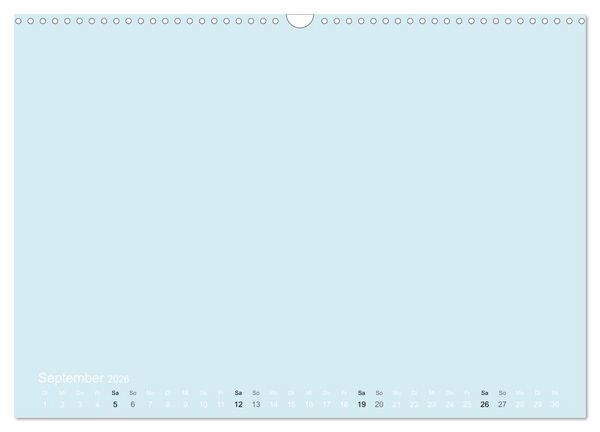 Produktbild: Bastelkalender - hell Blau (Wandkalender 2026 DIN A3 quer), CALVENDO Monatskalender