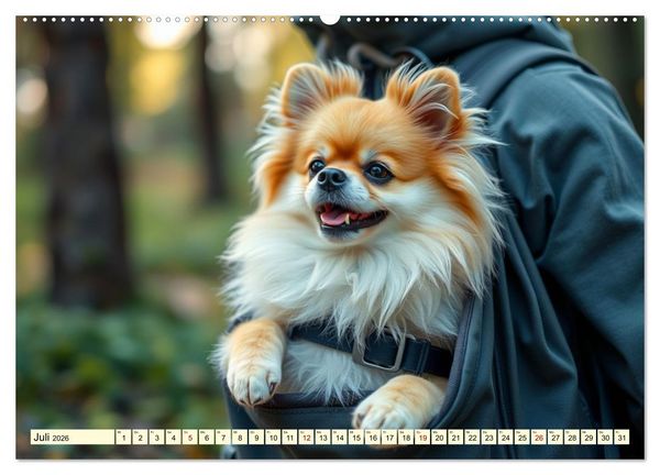 Produktbild: Tausendsassa - Pomeranian (hochwertiger Premium Wandkalender 2026 DIN A2 quer), Kunstdruck in Hochglanz