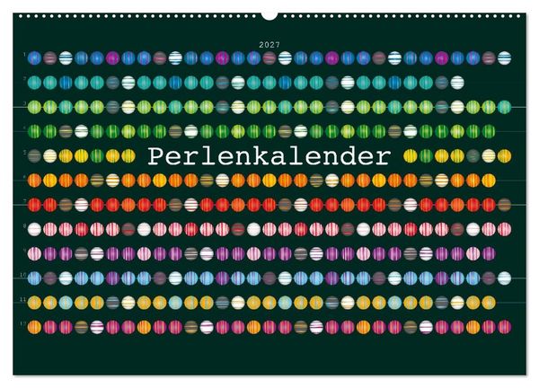 Produktbild: Perlenkalender (Wandkalender 2027 DIN A2 quer), CALVENDO Monatskalender