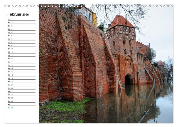 Produktbild: Tangerm&uuml;nde - Fachwerk- und Backsteinbauten-Stadt an der Elbe (Wandkalender 2026 DIN A3 quer), CALVENDO Monatskalender