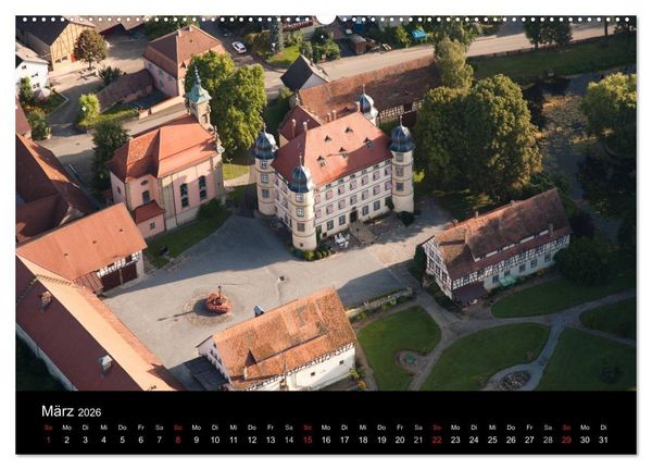 Produktbild: Hohenlohe von oben (Wandkalender 2026 DIN A2 quer), CALVENDO Monatskalender