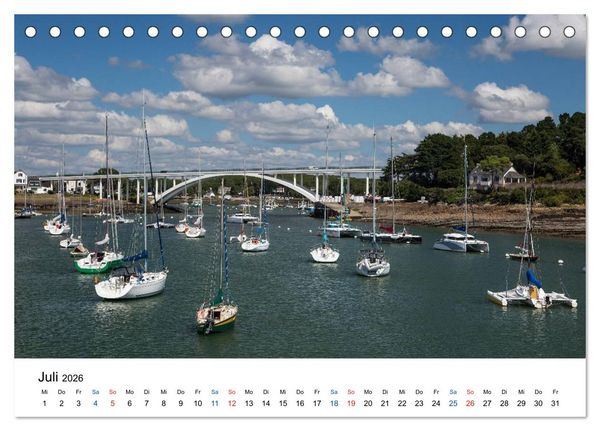 Produktbild: Das Morbihan - ein Ausflug in den S&uuml;den der Bretagne (Tischkalender 2026 DIN A5 quer), CALVENDO Monatskalender