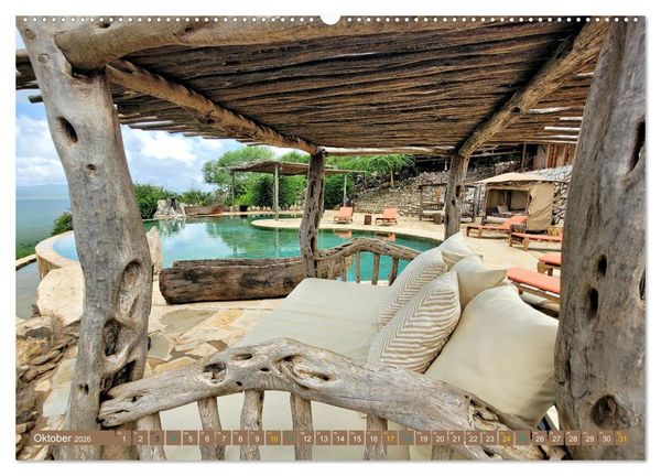 Produktbild: Im Einklang mit der Natur - Soroi Lions Bluff Lodge Kenia (hochwertiger Premium Wandkalender 2026 DIN A2 quer), Kunstdruck in Hochglanz