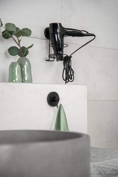 Produktbild: Vacuum-Loc&reg; Haartrocknerhalter Mod. Milazzo Schwarz, Befestigen ohne bohren