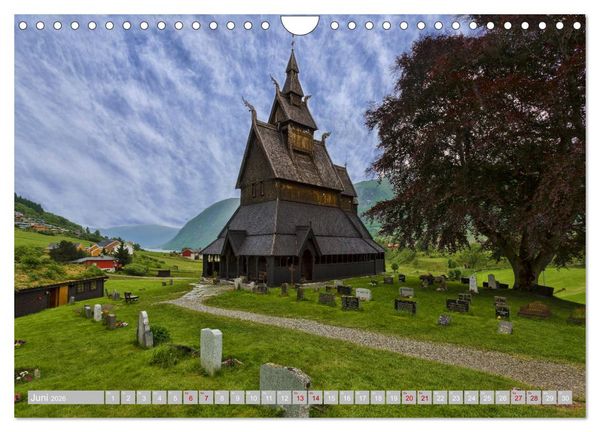 Produktbild: Norwegens Stabkirchen (Wandkalender 2026 DIN A4 quer), CALVENDO Monatskalender