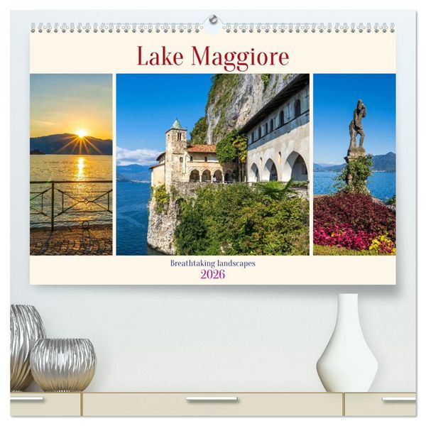 Produktbild: Lake Maggiore - Breathtaking landscapes (High Quality Premium Wall Calendar 2026 DIN A2 landscape),CALVENDO 12 Month Wall Calendar