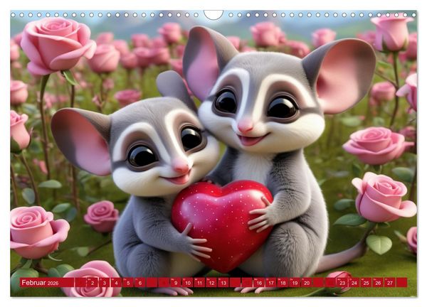 Produktbild: Niedliche Flugh&ouml;rnchen - Sugar Glider Jahresreise (Wandkalender 2026 DIN A3 quer), CALVENDO Monatskalender
