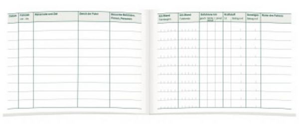 Produktbild: RNK Verlag 3119 DIN A6 quer Fahrtenbuch Anzahl der Bl&auml;tter: 32 Gr&uuml;n 1St.