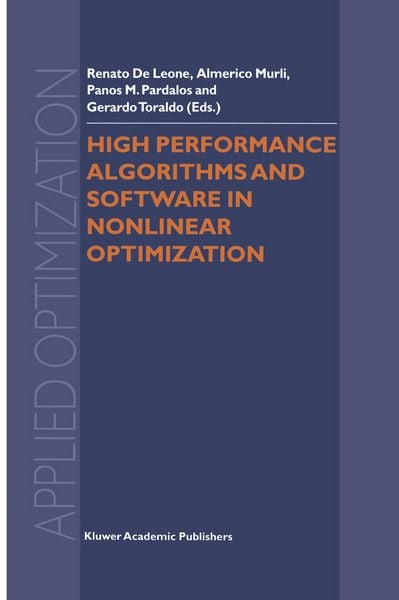 Produktbild: High Performance Algorithms and Software in Nonlinear Optimization