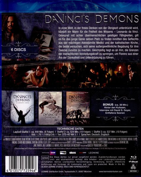 Produktbild: Da Vinci's Demons - Komplettbox [6 BRs]