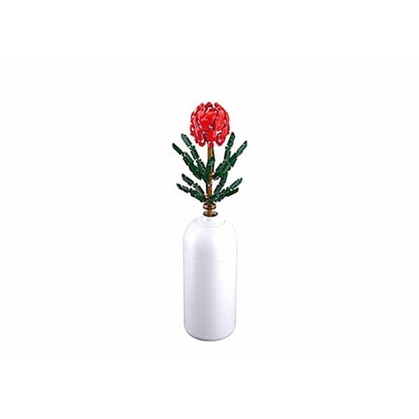 Produktbild: Klemmbausteine Pleyerid Blume in Vase rot