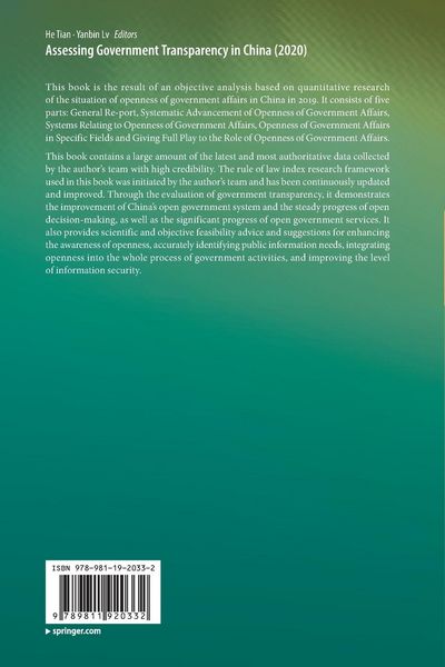 Produktbild: Assessing Government Transparency in China (2020)
