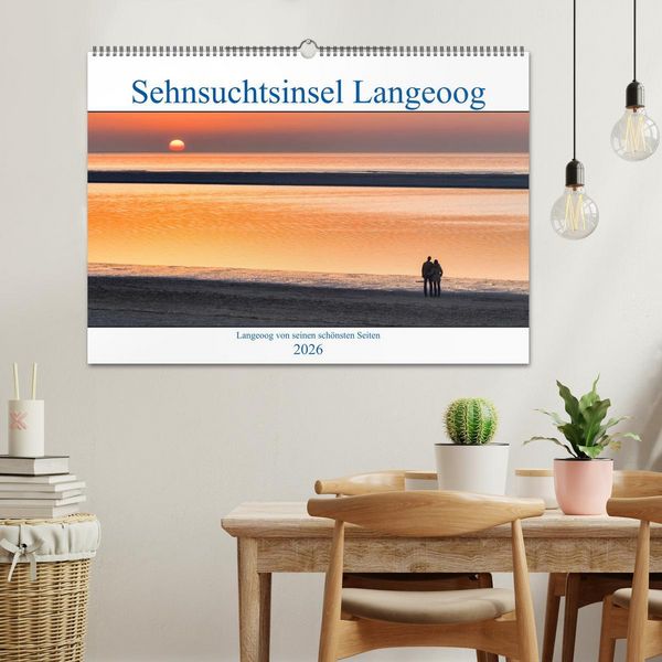 Produktbild: Sehnsuchtinsel Langeoog (Wandkalender 2026 DIN A2 quer), CALVENDO Monatskalender