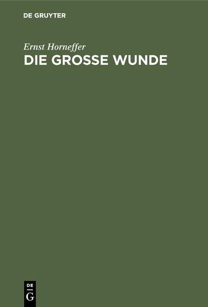 Produktbild: Die gro&szlig;e Wunde