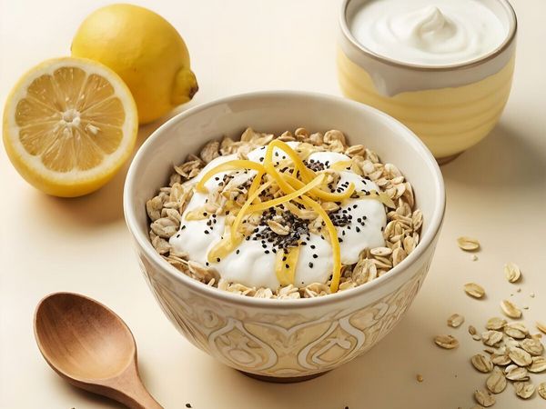 CALVENDO Puzzle Müsli Stillleben - Leichtigkeit mit Zitrone, Honig und Chia | 1000 Teile Lege-Größe 64x48cm Foto-Puzzle für glückliche Stunden