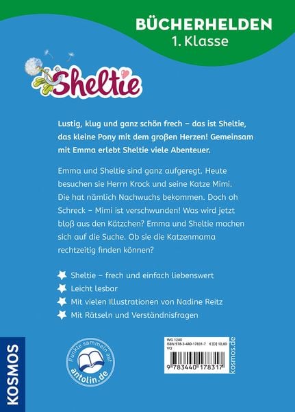 Produktbild: Sheltie, B&uuml;cherhelden 1. Klasse, Sheltie und die Katzenbabys