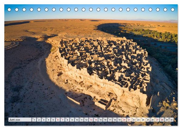 Produktbild: Marokko - Faszinierende Landschaften und traditionelle Bauwerke von oben (Tischkalender 2026 DIN A5 quer), CALVENDO Monatskalender