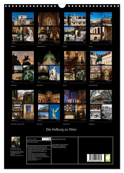 Produktbild: Die Hofburg zu Wien (Wandkalender 2026 DIN A3 hoch), CALVENDO Monatskalender