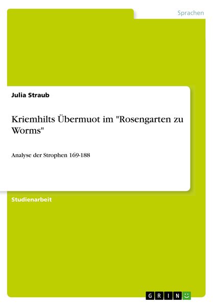 Produktbild: Kriemhilts &Uuml;bermuot im "Rosengarten zu Worms"
